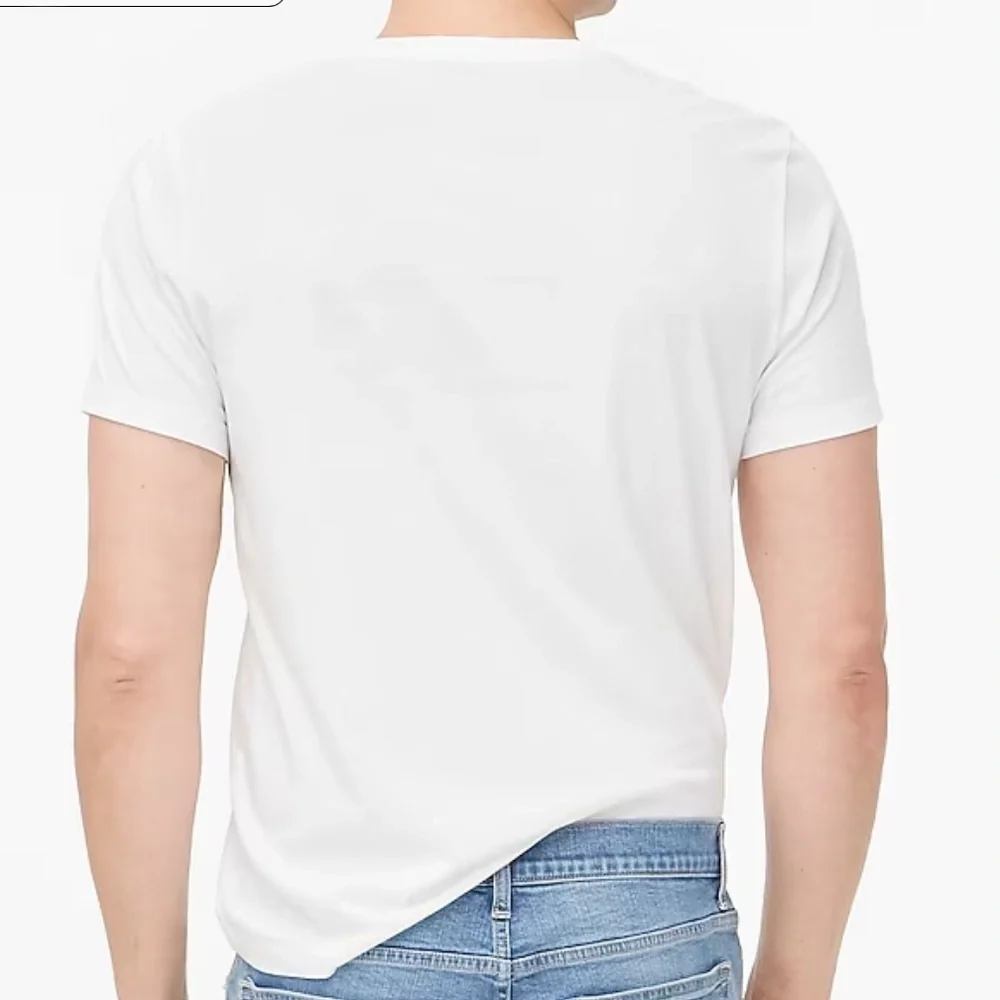 J crew Cotton washed jersey tee white